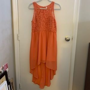 Salmon Hi-Lo Dress